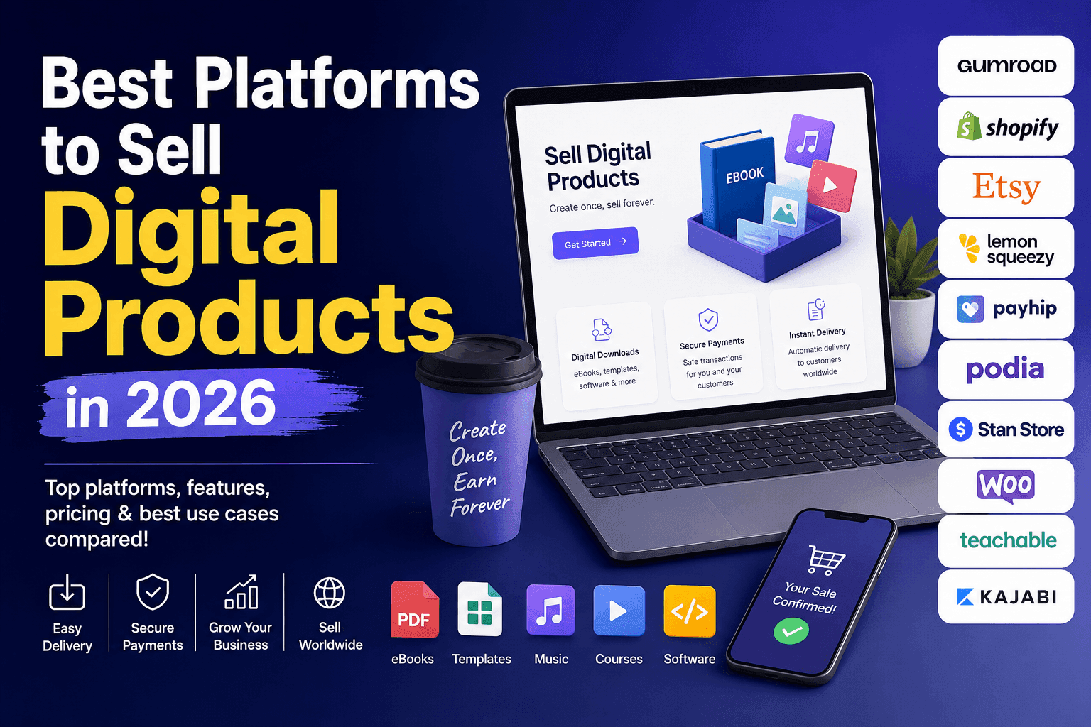 Best Platforms to Sell Digital Products in 2026 (Ultimate Guide)